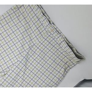 Nike Golf Men's 38 Yellow Plaid Dri-Fit Shorts‎ Flat Front Pockets Stretch EUC